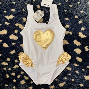 Planet Sea Baby Girls one-piece swimsuit NWT - 12M